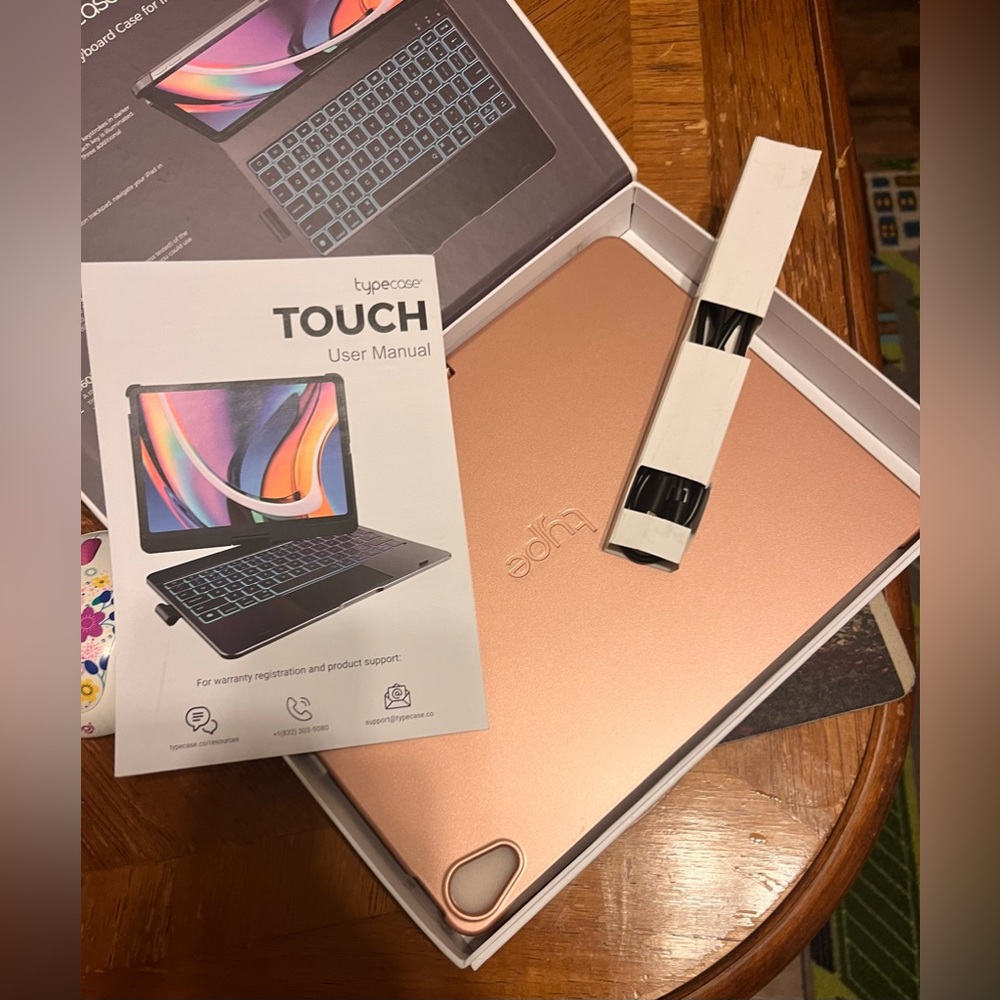 Typecase Touch Keyboard Case for iPad Air 6th,5th &4th Gen 10.9-inch (Rose Gold)